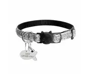 Quick Release Kitten Cat ID Collar - Silver