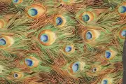 18" x 44" Peacock Paradise by Northcott Overlapping Feathers All Over
