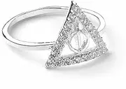 Official Harry Potter Sterling Silver Deathly Hallow Ring Size Large by The Carat Shop