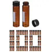 40ml Autosampler Vial, 100 Pack HPLC/GC Vials 9-425 Lab Amber Vials Sample Vial
