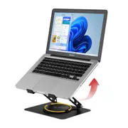 Black Portable Adjustable Laptop Stand Foldable Desktop Tripod Tray Notebook Phone Holder
