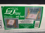 Cross Stitch/Embroidery Lap Frame and Stand NIB solid oak