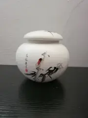 Adult Dog/ Cat Burial Urn For Cremated Remains AMT 1997 W/ Chinese Caligraphy