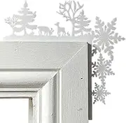 Christmas Door Topper Decorations - Top Door Frame Corner Sign, Beautiful Wooden Decorations For Entryways | Rustic Door Topper Decor, Christmas Wall Signs For Home Seasonal Decor Ornament