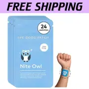 24 Nite Owl Sleep Patches - Plant-Based, Kid-Friendly with Skullcap & Chamomile