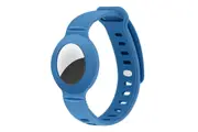 Silicone Watch Band AirTag Bracelet Kids Silicone Watch Bands Anti-Scratch Films Wristband for Apple AirTag-Blue