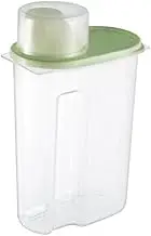 KICHOUSE Plastic Sealed Can for Grain Storage Kitchen Box for Dry Food Cereal Crisper with Lid Moisture Protection Space Saving Design Green