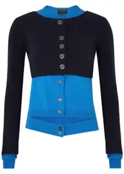Meryll Rogge Layered Cashmere Cardigan set - Blue - M (UK12 / M) M (UK12 / M)