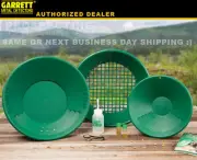 GARRETT GOLD PANNING PAN KIT 1651310 classifier snuffer bottle vial + more