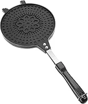 HEALEEP Non Stick Egg Roll Skillet Waffle Maker Ice Baking Tray Cooking Pan for Delicious Waffles Egg Heat Resistant with Non Slip Handle