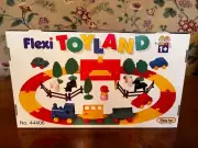 Vintage Flexi Toyland Train Barn Farm Sweden Viking Toys Set