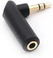 1pc Gold-Plated Connector 2.5/3.5 Jack Right Angle Female to 3.5mm 2/3Pole Male Audio Stereo Plug L Shape Jack Adapter Connector(1x4pole 3.5mm)