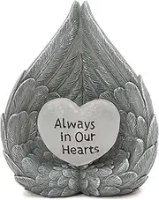 GardenKraft 11119 Angel Wings Solar Light/Light Up Graveside Ornament/Durable Weather-Resistant Material/Efficient LED Lighting/White Colour