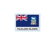 Patch badge iron on glue flag country FK falklands islands