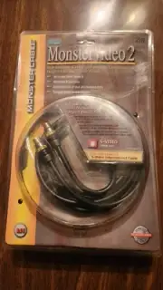 Vintage Monster Video 2 S-Video Interconnect Cable & Component Video Cable - NEW