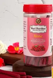 Genuine Haridarshan Dhoop Sticks Rose (125g) Religious Havan Diwali Puja Arti