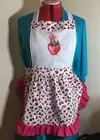 LADIES STRAWBERRY SHORTCAKE APRON Avaiable all sizes Many embroideries