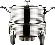 Food Warmer Electric Buffet Server Catering Buffet Servers and Heaters - Stainless Steel Hot Pot Buffet Set, Hot Plate Buffet Set, Food Warmer for Catered Events, Round Hot Pot Buffet