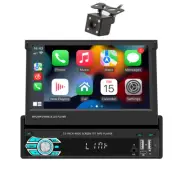1DIN Car Stereo Radio Retractable Screen Head Unit For Carplay Android Player