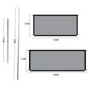 Portable Pet Barrier Fences Folding Breathable Mesh Dog Gate Pet Separat-CE CR