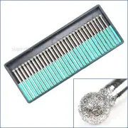 30pc 4mm Diamond Ball Head Tip Tipped Headed Grinding Rotary Drill Bit Tool