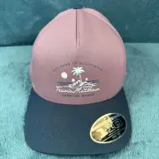 Travis Mathew One ten Flexfit Tech Mens Black/Brown Stretch Snapeback Hat 1 Size