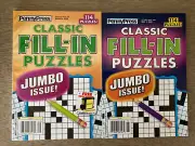 Lot of 2 Penny Press Classic Fill-Ins Puzzle Books Easy-Hard 114/Book N63