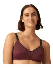 [Naturana] Side Smoothing Wirefree Minimiser Bra in Astro Dust-Dark Blue