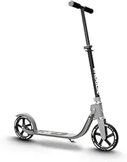 Scooter for Ages 6+ Kids, Teens & Adults – Adjustable Height, Foldable Design,Aluminium Frame,Large Wheels with Shock Absorption, Lightweight and Durable, Supports up to 220 lbs