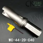 1× C40-2D-44 WC08 CNC U Drill / Indexable Drill Bit ΦWC-44-2D-C40,For WCMT080412