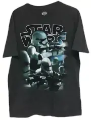 Disney Parks Star Wars Storm Troopers Graphic Themed Dark Gray Shirt Size Large