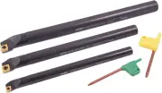 3-Piece SCLCR Indexable Boring Bar Set (5/16", 3/8", 1/2") with 8 CCMT Inserts