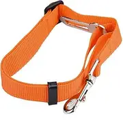 Pet Rope Pet Dog Cat Car Seat Belt Adjustable Harness Seatbelt Lead Leash for Small Medium Dogs Travel Clip Pet Supplies 13 Colors Pet Traction Rope (Size : Orange)