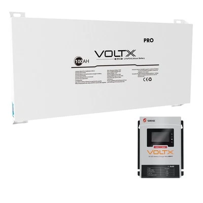 VoltX 12V 100Ah Blade LiFePO4 Lithium Battery + 12V 50A DC/DC Charger Bluetooth