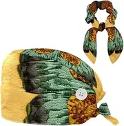 [YTYVAGT] Scrub Caps Women,Scrub Hats Suitable for Women,Vintage Texture Butterfly
