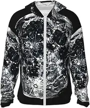 [RLDOBOFE] Women's UPF 50+ Sun Protection Hoodie Lightweight Jackets Shirt Moon Long Sleeve Sun Shirts