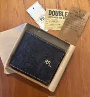 New RRL Ralph Lauren DOUBLE RL Selvedge Denim Bifold in Indigo OS Billfold USA
