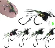 Fly Fishing Bait - 5 Fly Assortment Dry Fly - Vibrant Colors Handmade Fly Fishing Kit Lures for Saltwater and Freshwater