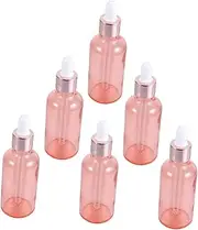 6 Pack Round Perfume Dropper Bottles Suction Cap Refillable Perfume Sub Bottle for Travel Essential Oils Compact Perfume Storage