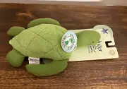 NWT Under the Nile Green Sal Sea Turtle Egypt Organic Cotton PLUSH 10” Baby Toy