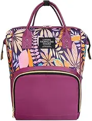 ONOODE 24L Classical Diaper Bag Backpack Mommy Bag, Large Capacity Diaper Backpack Fashionable Multi-functional Painting Backpack, Travel Essentials Baby Tote, Stroller Straps & Pacifier Case -