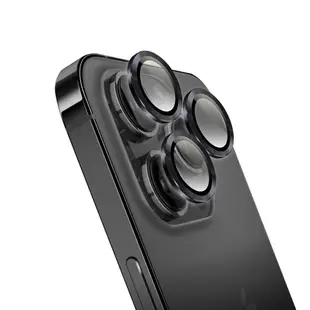 【Timo】iPhone 15 Pro/15 Pro Max 鏡頭專用 3D金屬環 玻璃保護貼膜