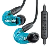 在飛比找PChome24h購物優惠-SHURE SE215 UNI 藍色 噪音隔離 線控入耳式耳