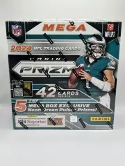 2024 Panini Prizm NFL Football Mega Box - New-Sealed Neon Green Pulsar Parallels