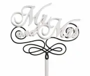 Mr and Mrs Wedding Celebration Cake Pick Topper