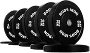 170kg Olympic Barbell & Bumper Plate Set - 7ft Titan Olympic Barbell 1500lbs