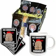 3dRose cgb_25518_1 Butts no Smoking Black Sign 2-Coffee Gift Basket, Multicolor