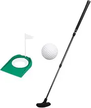 Perfeclan Golf Putter with Putting Cup and Flag Telescopic Portable Double Sided Golf Putting Club for Indoor Outdoor Travel Background