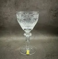 在飛比找Yahoo!奇摩拍賣優惠-德國Meissen梅森手工雕刻花卉水晶杯
