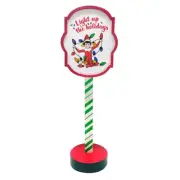 The Elf on the Shelf Light Up the Holidays Sign on Stand, 15"